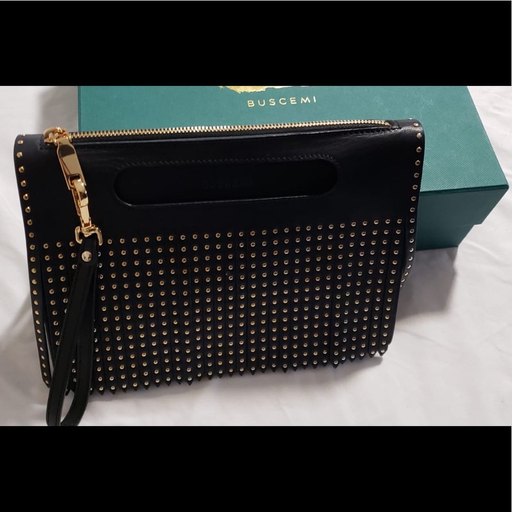 Brand new Buscemi leather wristlet/clutch